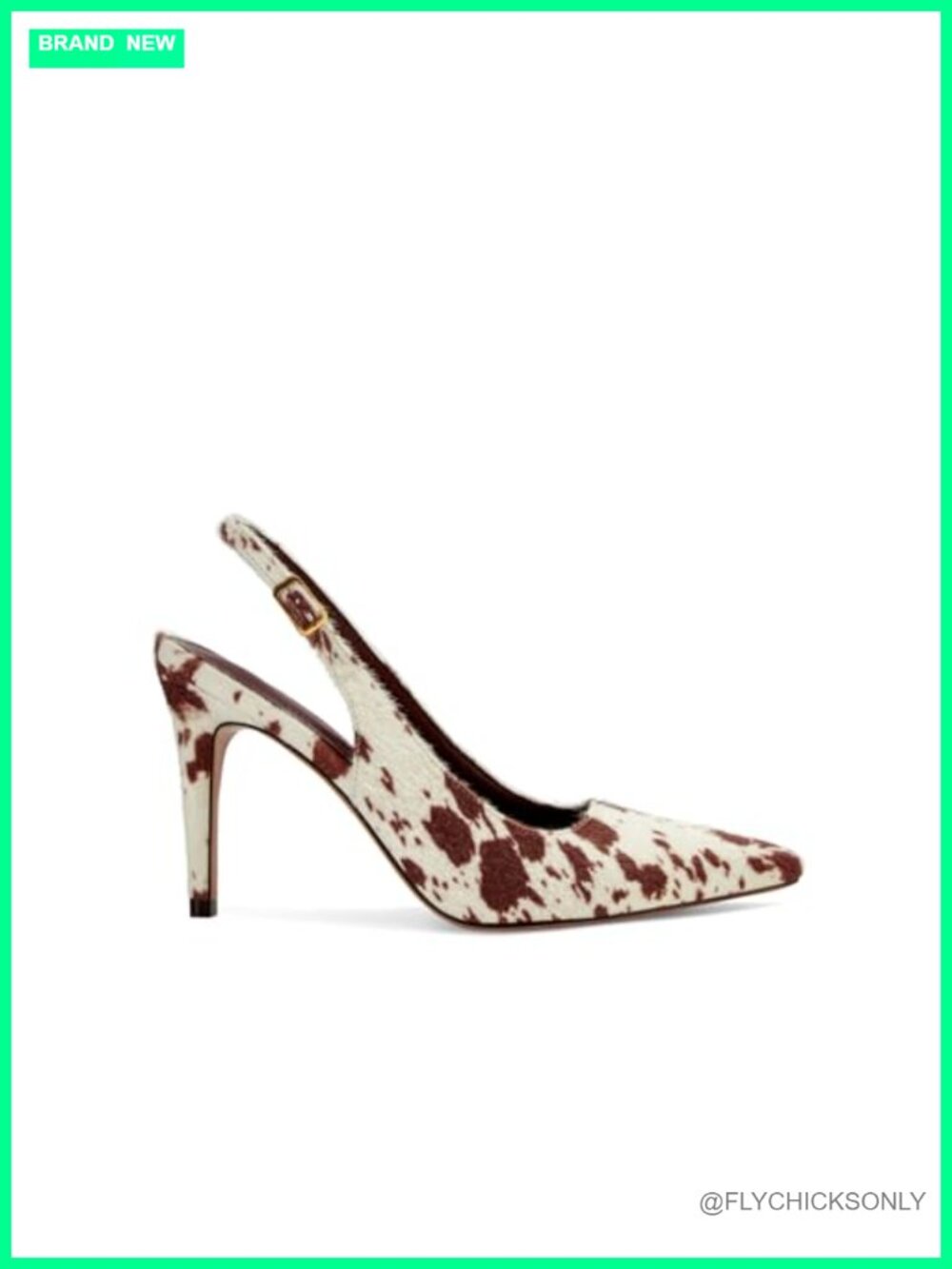Women's Slingback Heels Pointed Toe Stiletto Faux Leather Dress Pump
